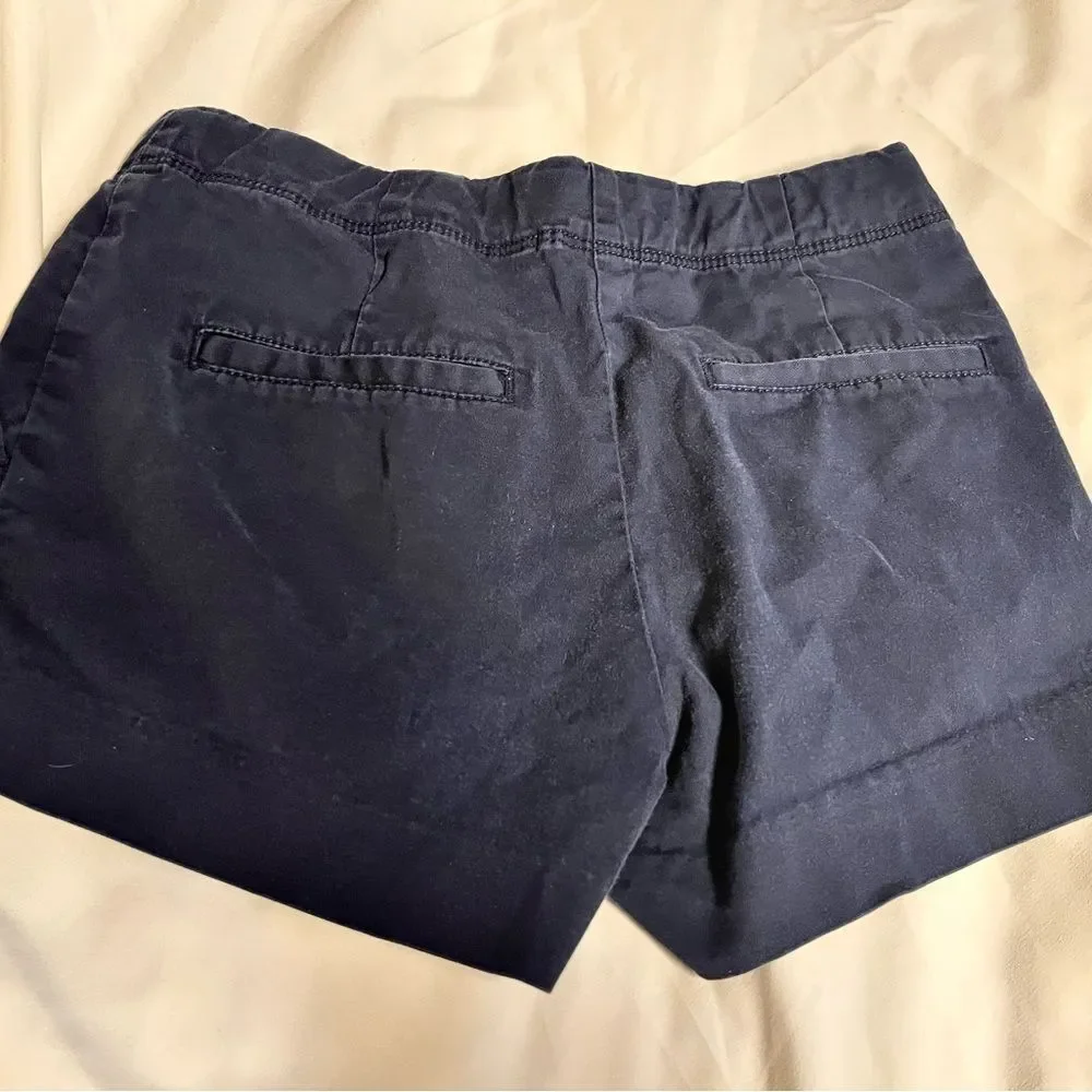 The Children's Place khaki & J.E Crew Navy Blue Girls Shorts Size 8 Lot of 2